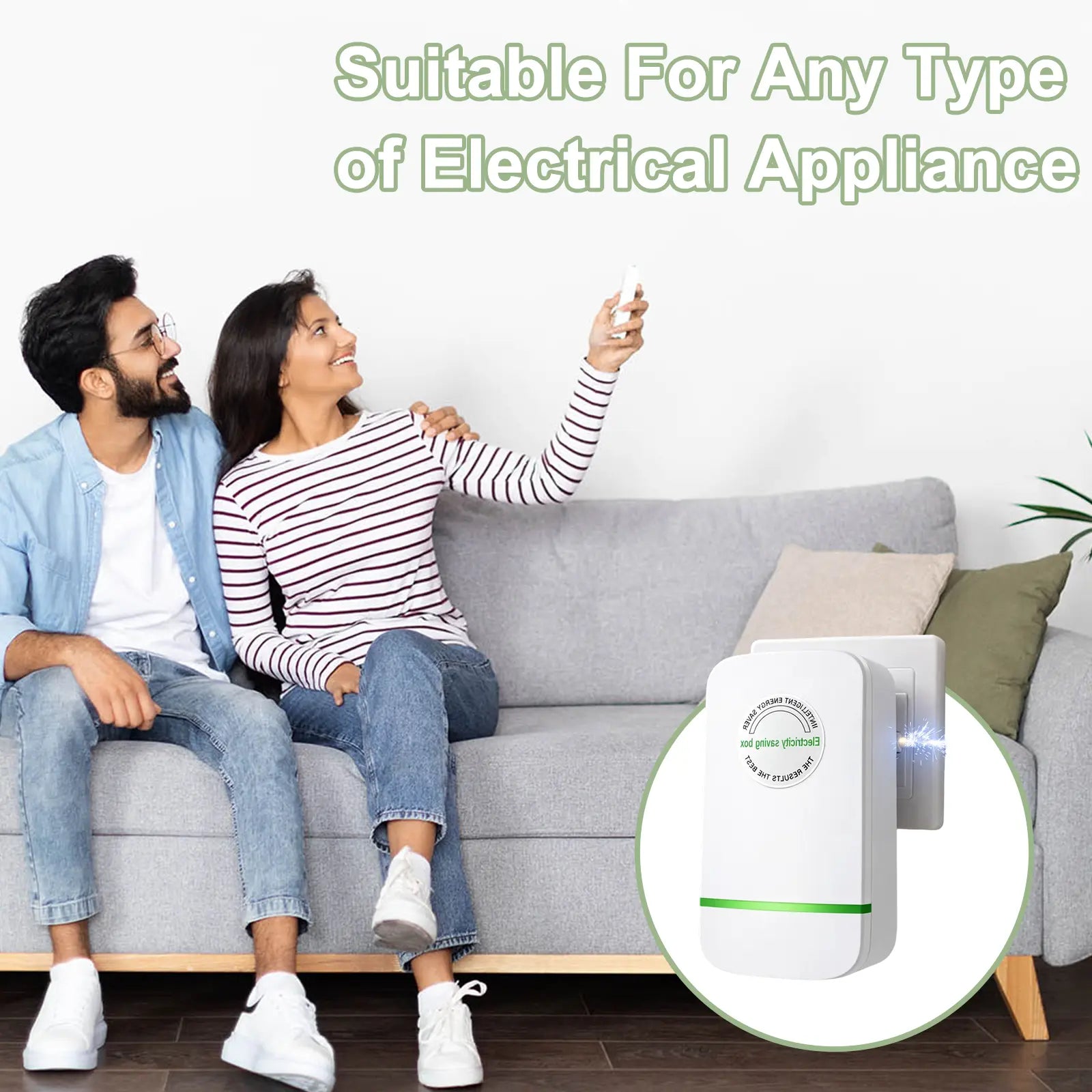 Plug in Power Box with US Plug Compact Power Device with Indicator Light for Home and Office Use
